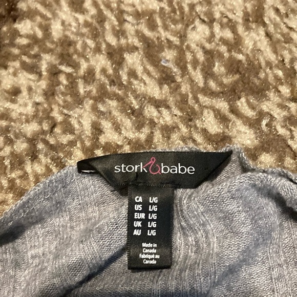 Stork&babe Gray Ribbed Relaxed Long Sleeve Shirt - Picture 2 of 9